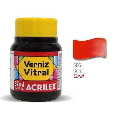 Barniz Vitral Acrilex 586 Coral 37Cc
