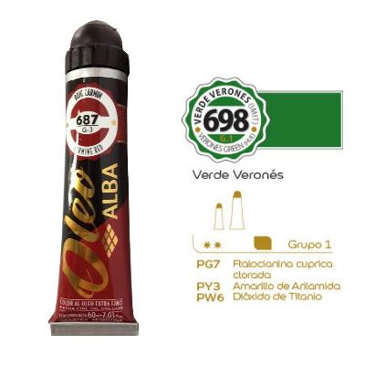 Pintura Oleo Alba G1-b 60Ml 698 Verde Verones