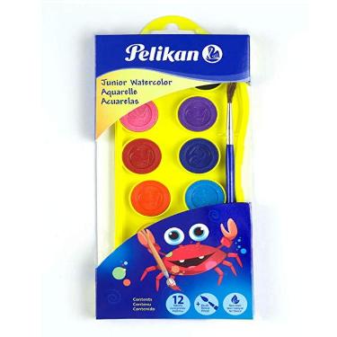 Acuarela Pelikan Junior X 12 Con Pincel Colores Surtidos