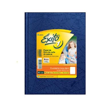 Cuaderno Exito Tapa Dura N°1 16x21cm Forrado Azul 48 Hojas Liso
