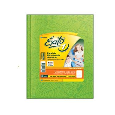 Cuaderno Exito Tapa Dura N°1 16x21cm Forrado Verde Manzana 48 Hojas Rayado