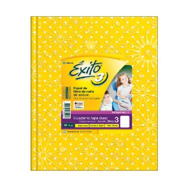 Cuaderno Éxito E3 19 x 24 cm Tapa Dura 48 Hojas Rayadas Forrado Lunares Amarillos