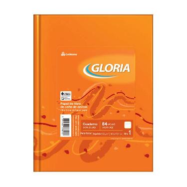 Cuaderno Gloria Tapa Dura N°1 16x21cm Para Forrar 84 Hojas Rayado