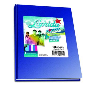 Cuaderno Tapa Dura Laprida Nº1 Forrado Azul 98 Hojas.rayado