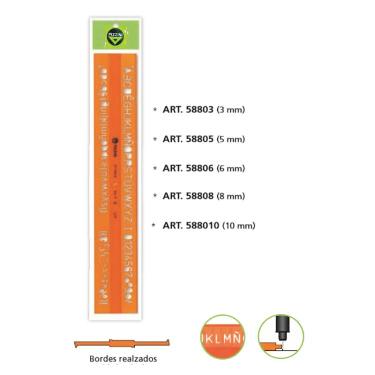Letrografo Pizzini Flexible Naranja 5 mm