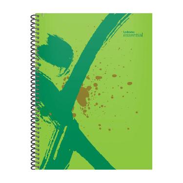 Cuaderno Espiral Essential 2 22x29cm 84 Hojas Cuadriculado Verde