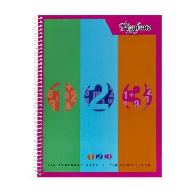 Cuaderno Espiral Triunfante 123 21 x 27 cm Tapa Dura 100 Hojas Rayado
