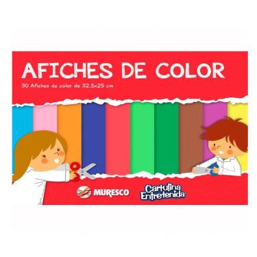 Block De Cartulina Muresco Entretenida Afiches De Color 50 Hojas
