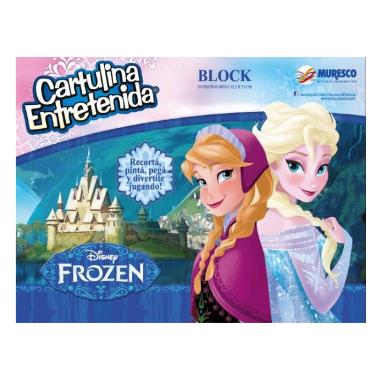 Block De Cartulina Muresco Entretenida Licencia Frozen 20 Hojas