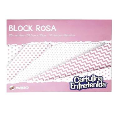 Block De Cartulina Muresco Entretenida Rosa 20 Hojas