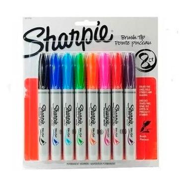 Marcadores Sharpie Brush Markers Blister X 8