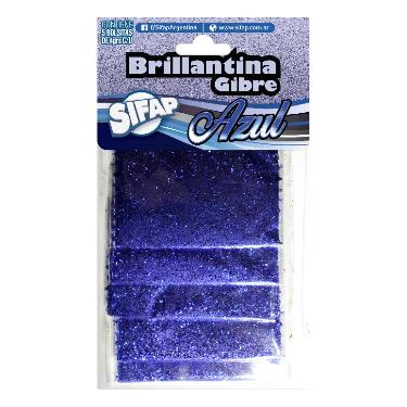 Brillantina Blister X5 Azul Sifap
