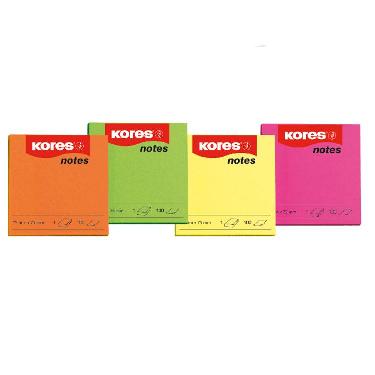 Notas Adhesivas Kores 75X75 Naranja Fluor 100 Hojas