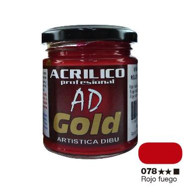 Pintura Acrilica Ad Gold G1 Rojo Fuego 180 Ml