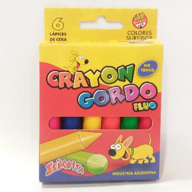 Crayones Señorita X 6 Jumbo Fluor