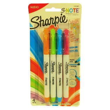 Marcadores Sharpie S-note Blister X 4