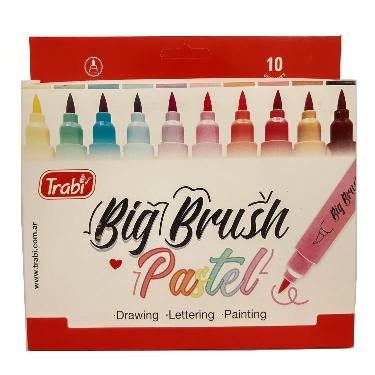 Marcador Trabi Big Brush Pastel X 10