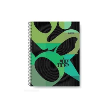 Cuaderno Espiral Arte Signo 22x29cm 80 Hojas Cuadros Verde