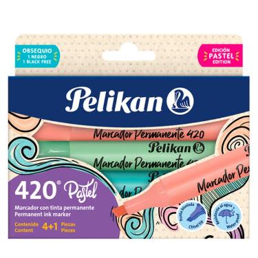 Marcador Pelikan 420 Caja X 5 Pastel