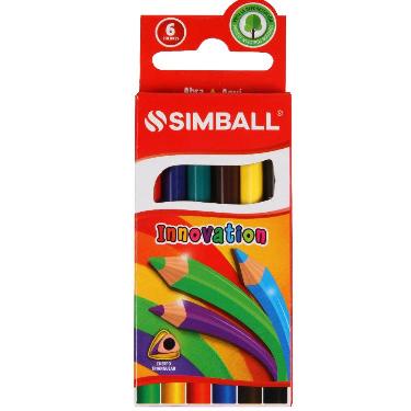 Lapices De Colores Simball Innovation X 6 Cortos