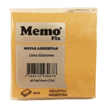Notas Adhesivas Memo Fix 74 X 74 Cubo Eco 300 Hojas. Art.706E