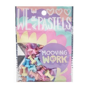 Broche Clips Mooving Push Pins X 50 Pastel Blister