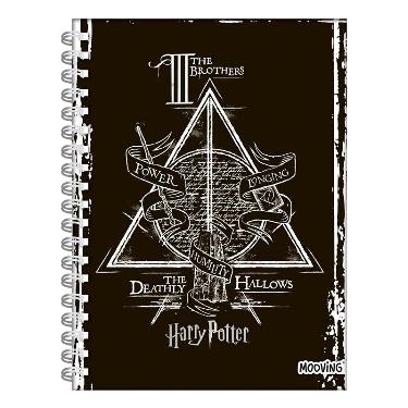 Cuaderno Con Espiral Mooving Harry Potter Tapa Dura 80 Hojas 16 x 21 cm Rayado Art.1205222