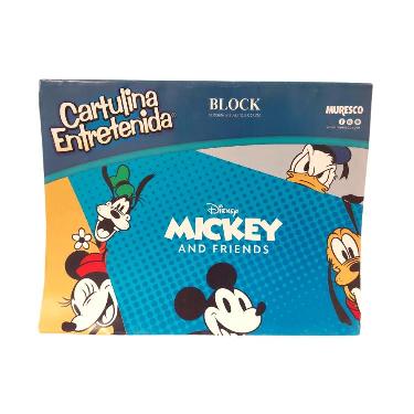 Block De Cartulina Muresco Entretenida Mickey Mouse And Friends 20 Hojas
