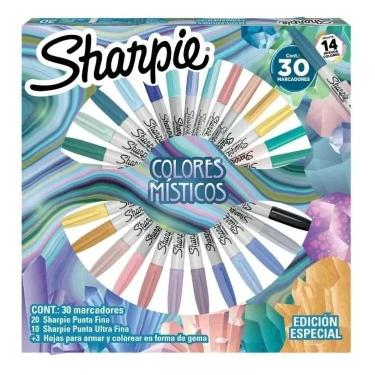 Marcadores Sharpie Ruleta Colores Misticos 30 Count (20 Finos + 10 Ultrafinos)