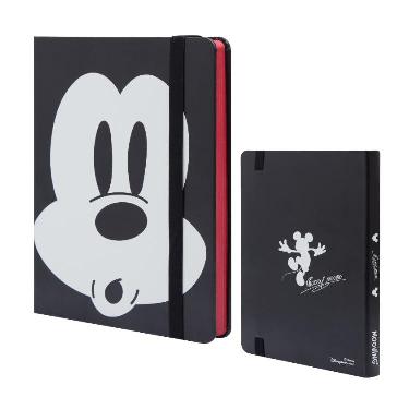 Cuaderno Mooving Notes A5 Tapa Dura Rayado Mickey Mouse Con Elastico