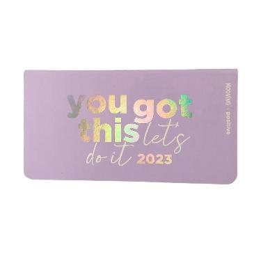 Agenda Mooving 2023 Positive Pastel Violeta Pocket Encuadernada Semana A la Vista Art 1401137
