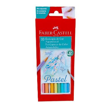 Lápices de colores Faber Castell x 10 Ecolápiz Pastel acuarelable ART.116152