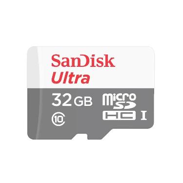 Tarjeta de Memoria Micro Sdhc Sandisk 32Gb Con Adaptador Ultra Clase 10 100MB-S ART.SDSQUNR-032G-GN