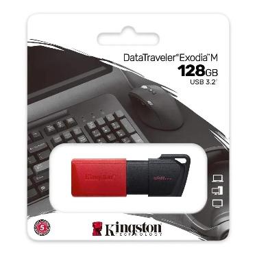 Pendrive Kingston 128 GB Exodia DTX Rojo con Nero USB 3.2