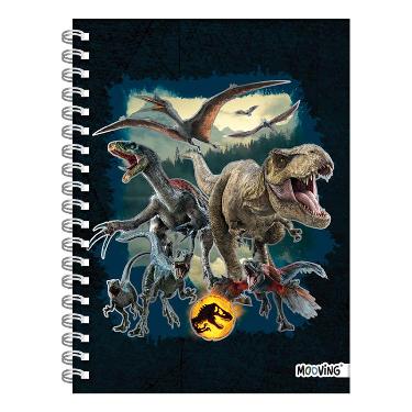Cuaderno Con Espiral Mooving Jurassic World Tapa Dura 80 hojas 16 x 21 cm Art.1205232
