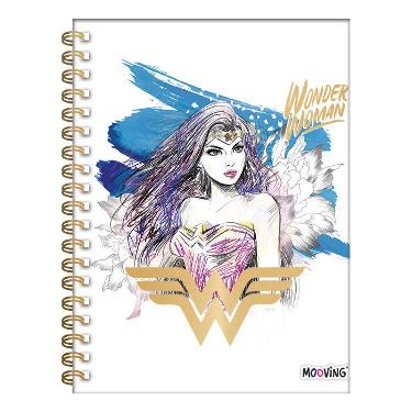 Cuaderno Con Espiral Mooving Wonder Woman Tapa Dura 80 Hojas 16 x 21 cm Rayado Art.1205221