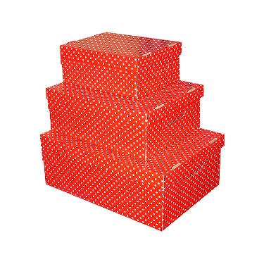 Caja de Archivo Gs Box Pintitas Roja Chica