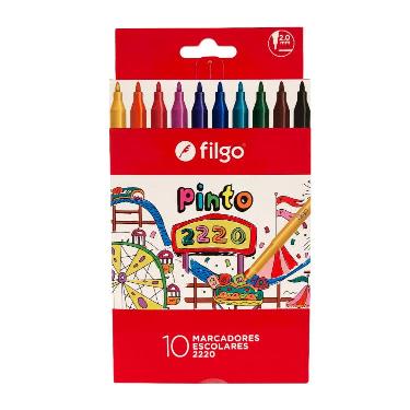 Marcadores Escolares de Colores Filgo Pinto x 10 Colores surtidos Art.CM2220-E10-SUR