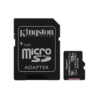 Tarjeta de Memoria Micro SDXC Kingstone 128 GB Canvas Select Plus Con Adaptador Art.SDCS2 - 128 GB
