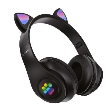 Auriculares Cat Ear Bluetooth Negro Art.P47M