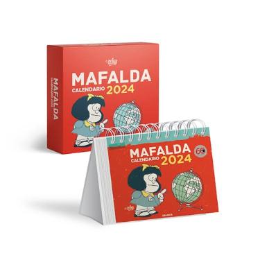 Agenda Granica 2024 Mafalda Calendario Escritorio Rojo Dia por pagina