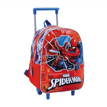 Mochila Wabro 2024 Spiderman 12" Con Carro Art.38214