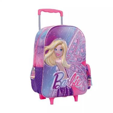 Mochila Wabro 2024 16" Barbie Fantasy Con Carro Art.35610