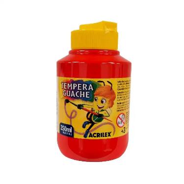 Tempera Acrilex Guache 250 ml Rojo Fuego Art.02025-0507